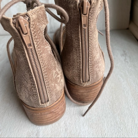 Lucky Brand Tazu Lace Up Leather Cage Sandals 8.5 - Picture 10 of 11